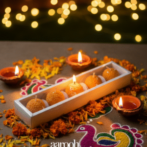 🪔 Festive Ladoo Candle Box – Sweet Glow of Tradition