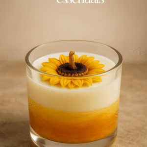 🌻 Sunflower Candle – Sunshine Glow in a Glass