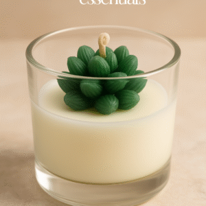 🌱 Succulent Candle – Nature’s Charm in a Glass