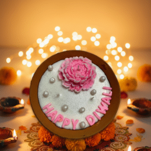 Pink Blossom Diwali  Candle