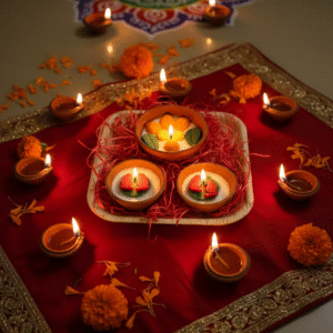 Charan Paduka Marigold Blessing Set