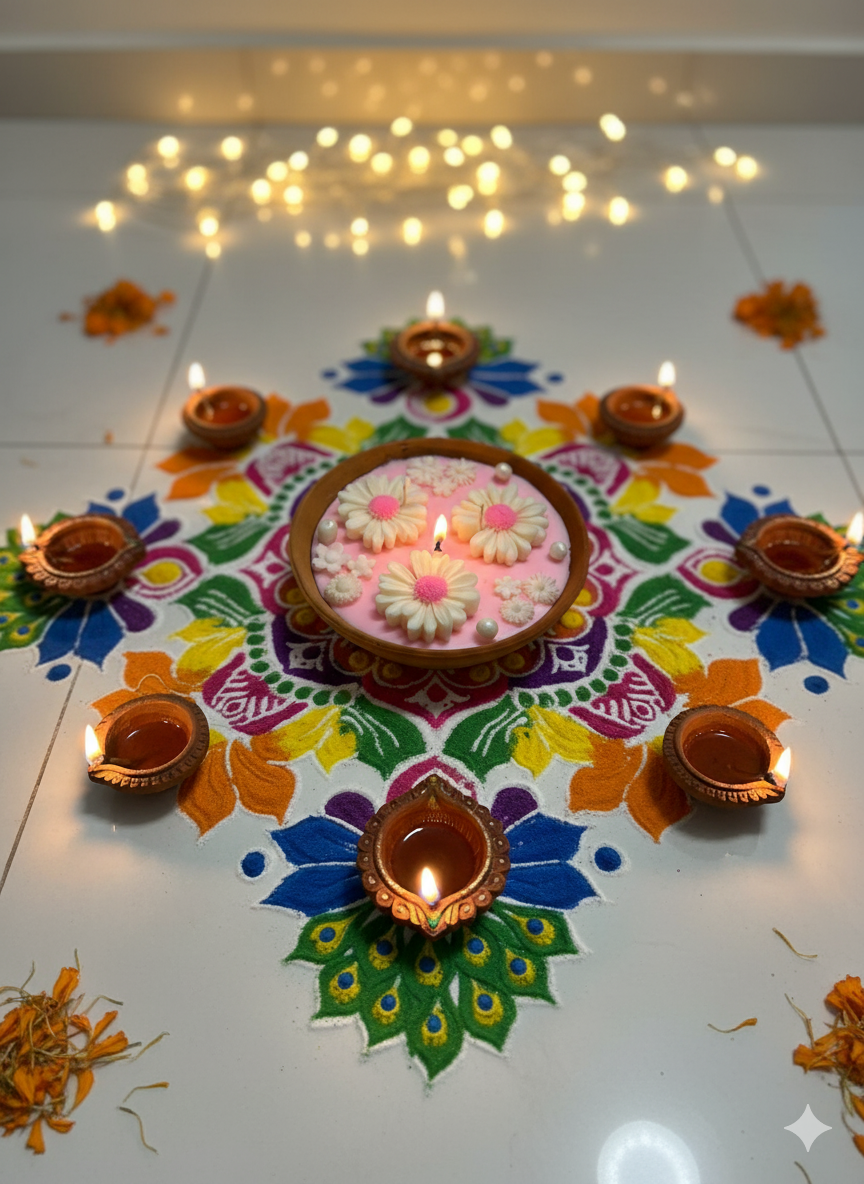 Floral Glow Terracotta Candle